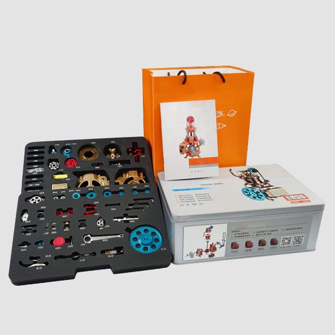 Mini Single Cylinder Engine Model Kit(130Pcs)