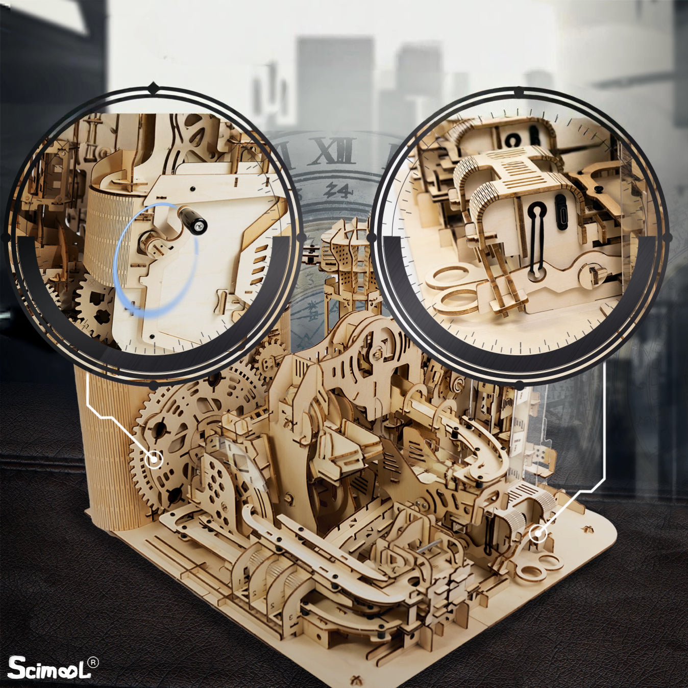 Mechanical Air Island Marble Run