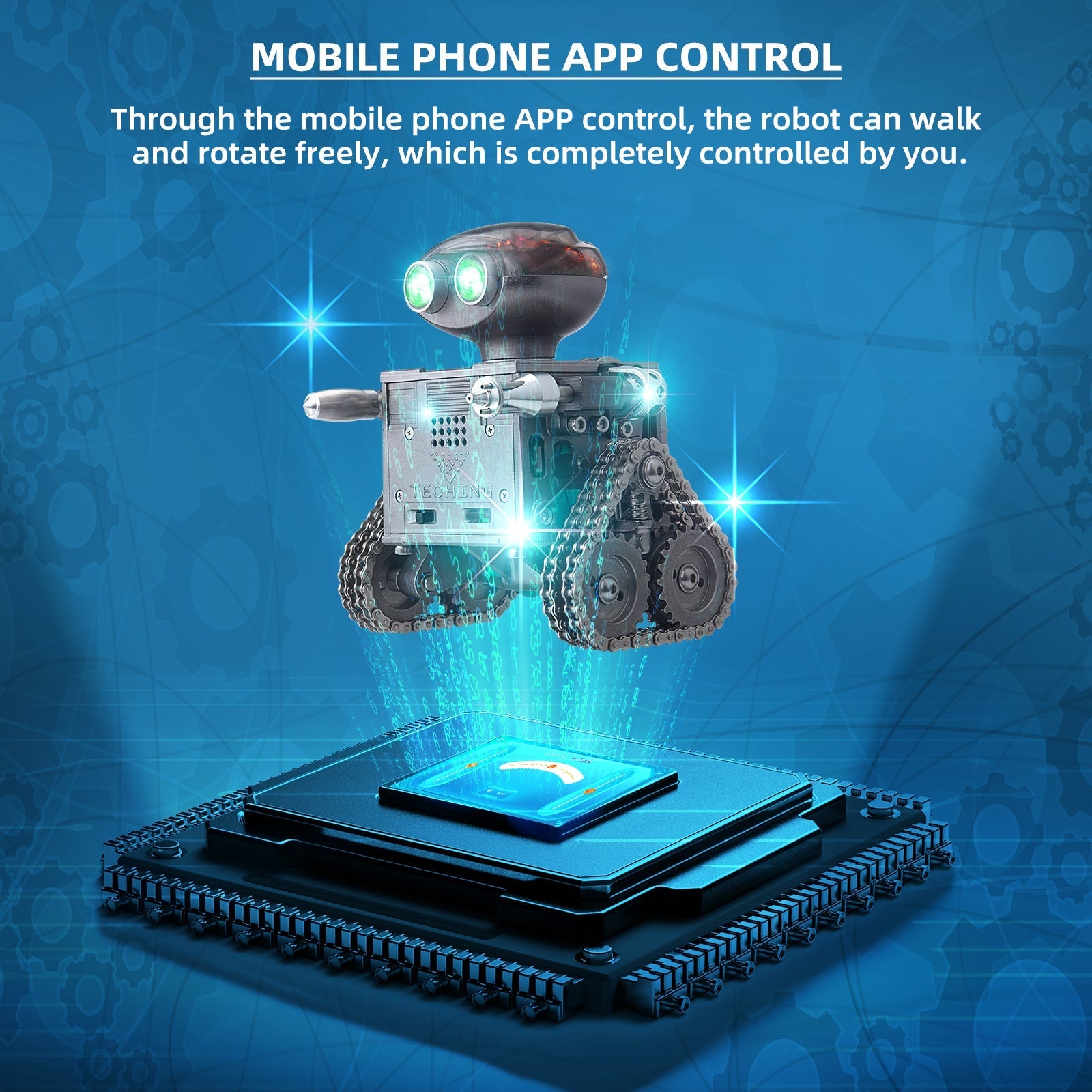 Metal Remote Control Tank Robot Bluetooth Speaker Kits(160PCS )