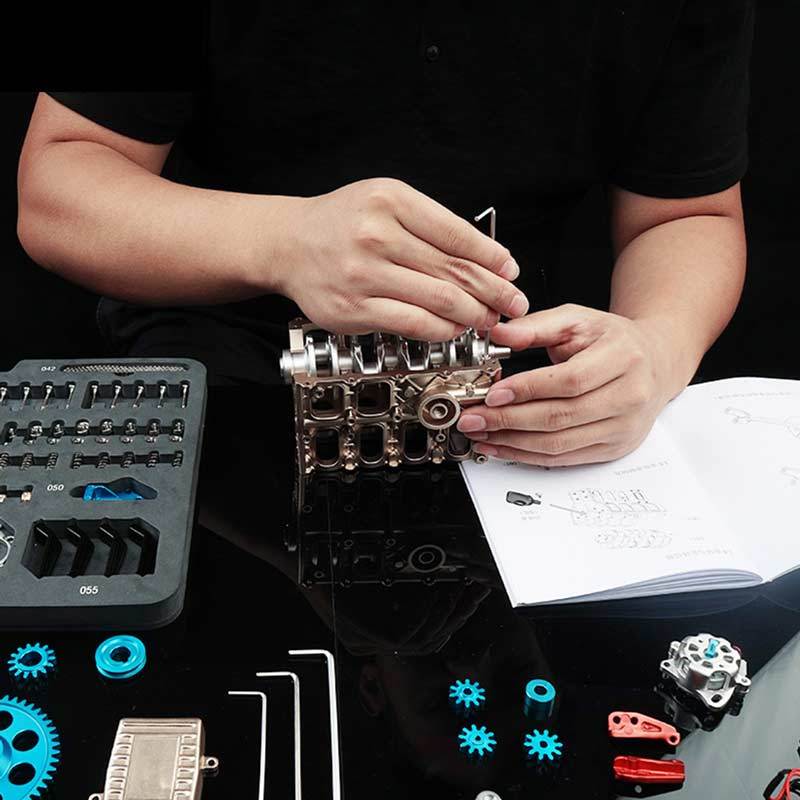 Inline 4-cylinder Car Engine Model Kit