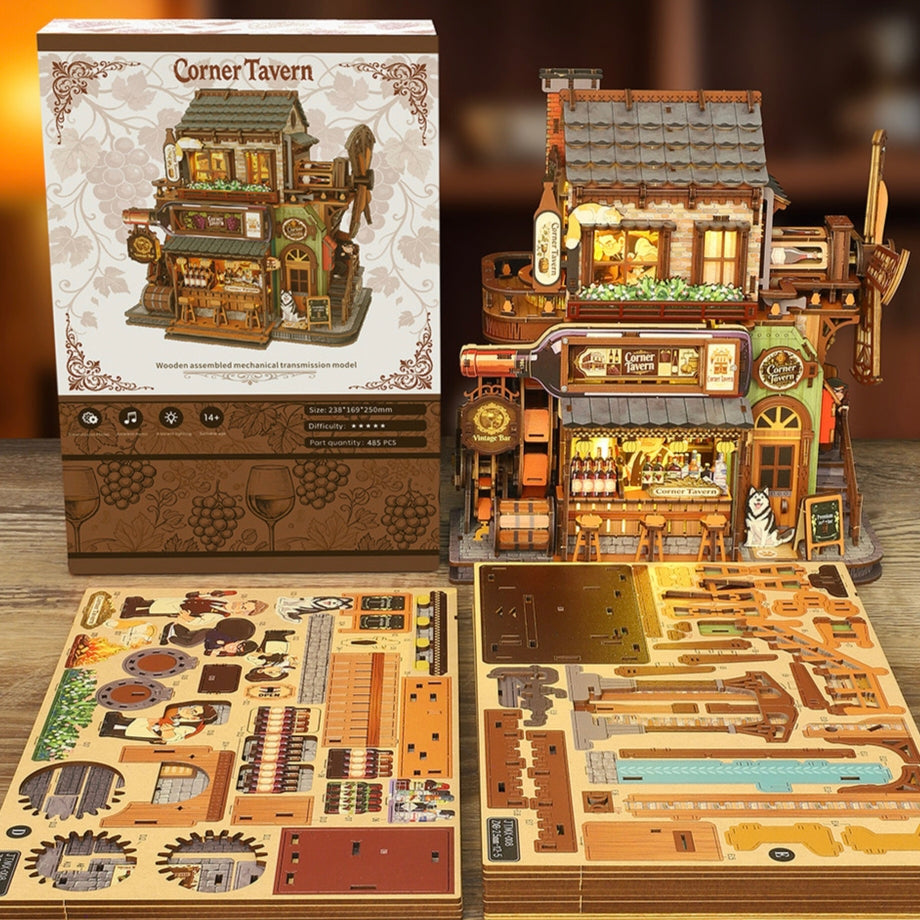 Corner Tavern 3D Wooden Puzzle