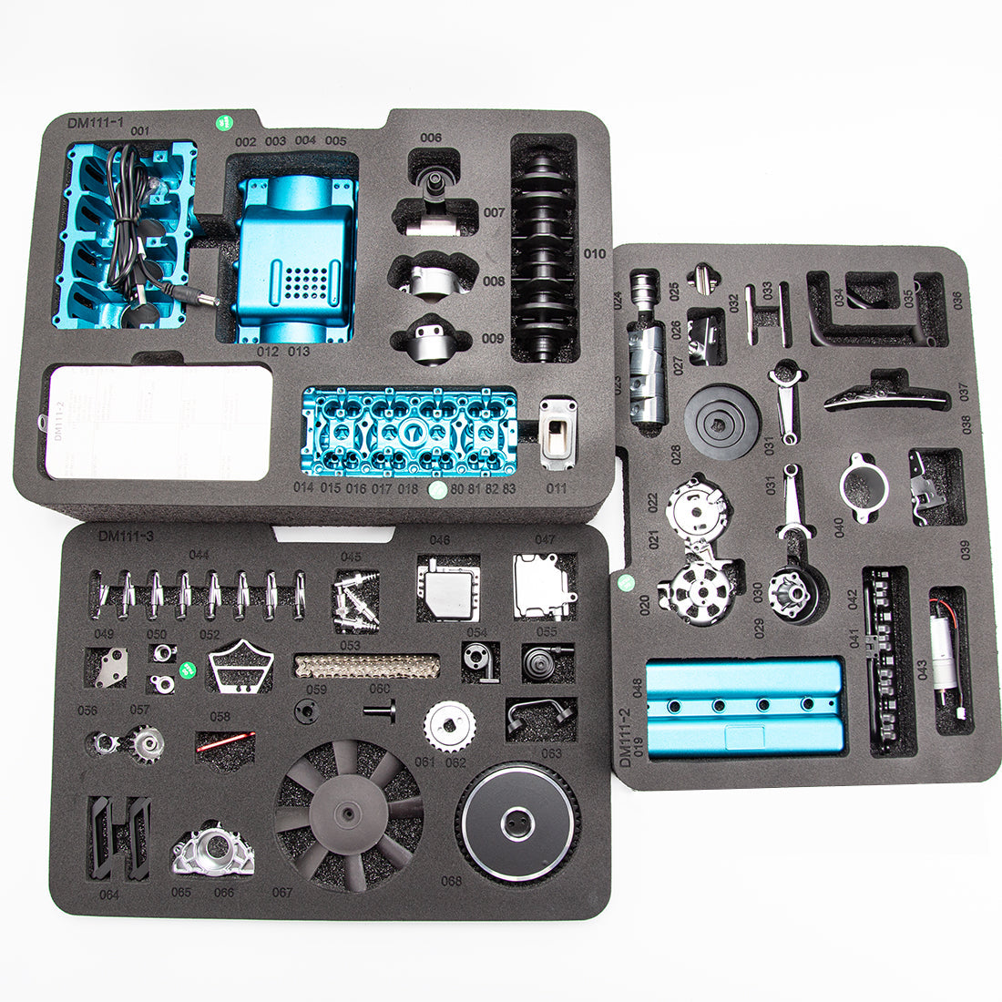 L4 Car Engine 3D Metal Turbocharged Mechanical Engine Kit (364+PCS)