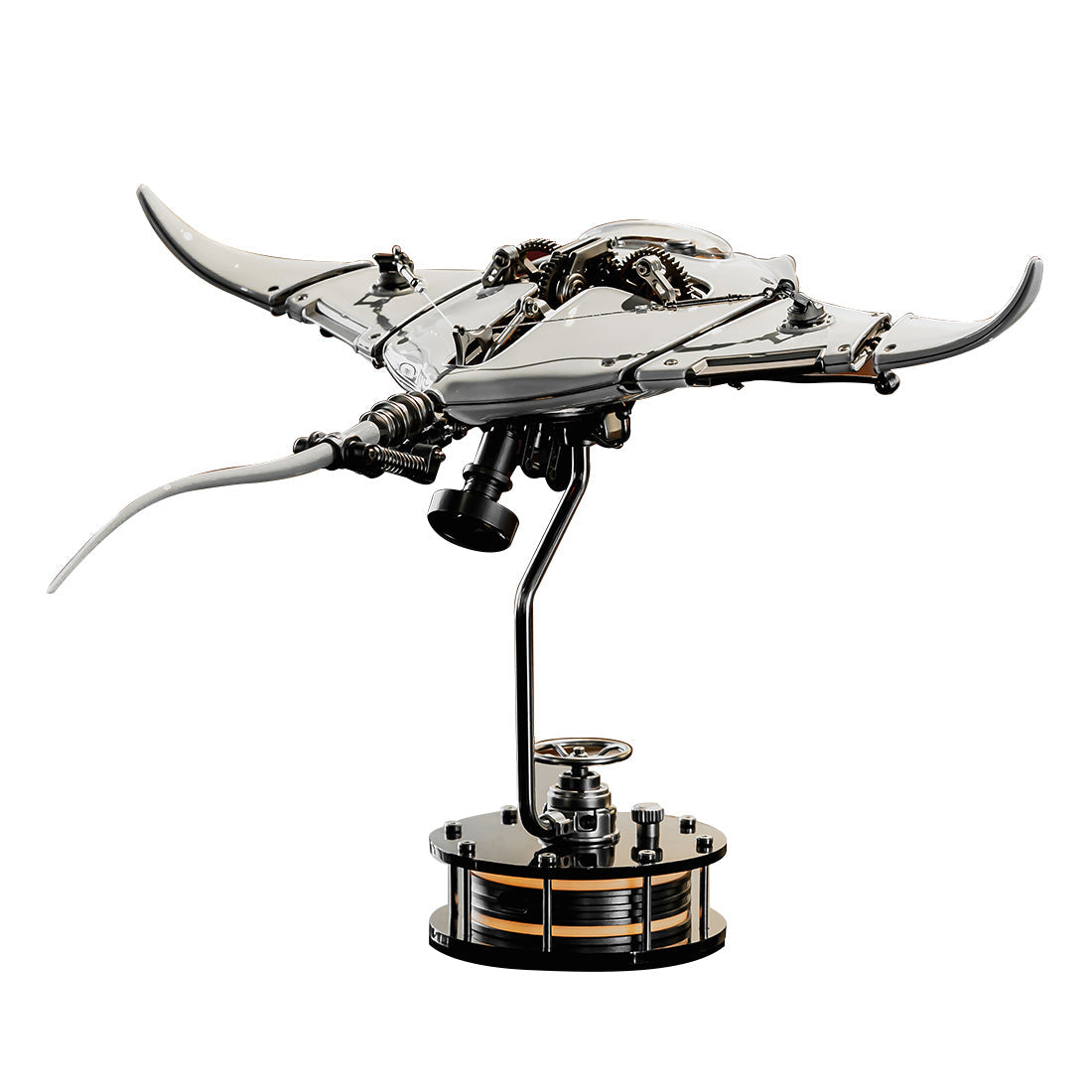 Innovative Mechanical Steampunk Style Manta Ray 3D Metal Model