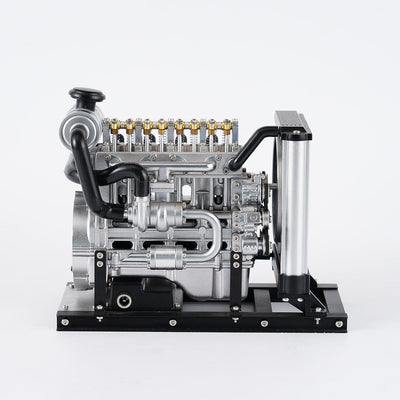 1/10 Mini Metal OHV Inline Four-Cylinder Diesel Engine Model (300+PCS)