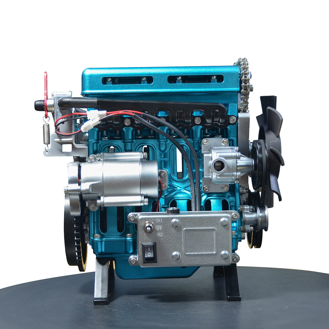 L4 Car Engine 3D Metal Turbocharged Mechanical Engine Kit  (364+PCS)