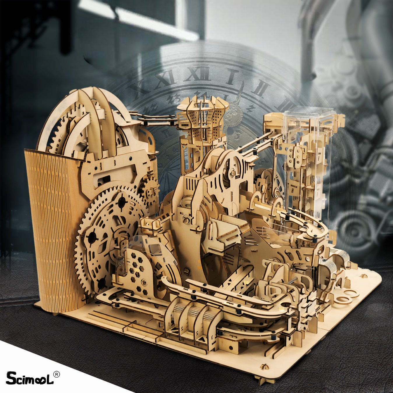Mechanical Air Island Marble Run
