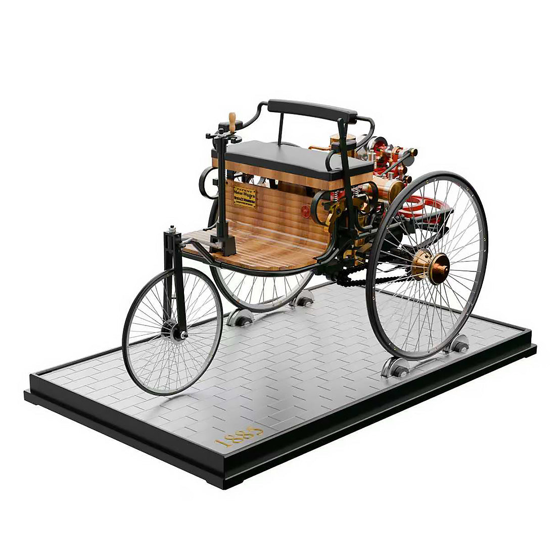 World's 1st Automobile Full Metal Three-Wheel Model Kit（430+Pcs）