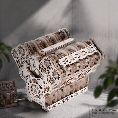 W12 Engine 3D Wooden Puzzle