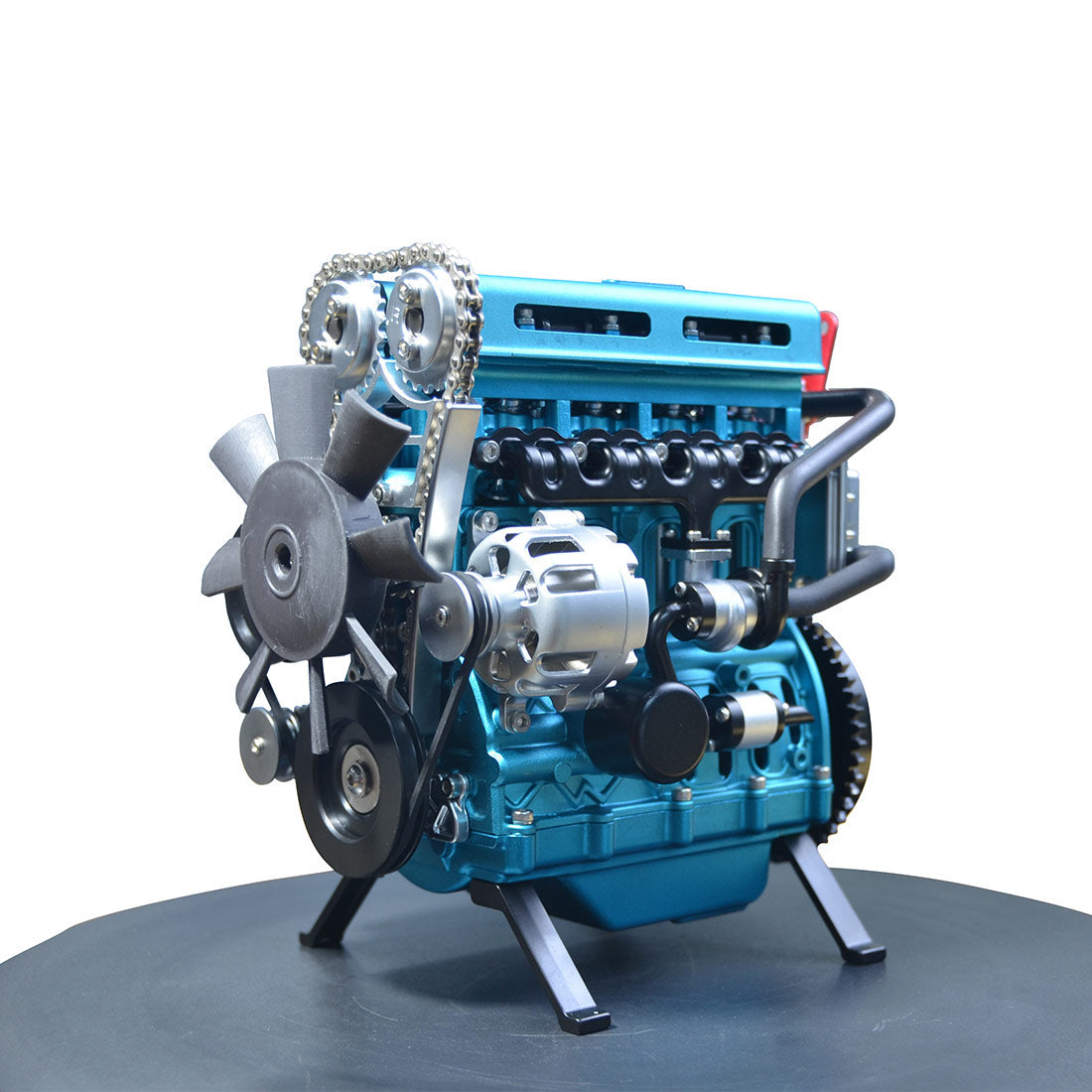 L4 Car Engine 3D Metal Turbocharged Mechanical Engine Kit  (364+PCS)