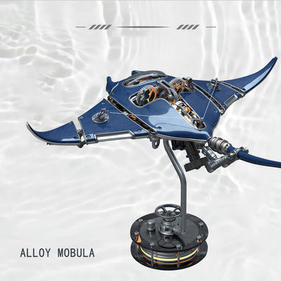 Innovative Mechanical Steampunk Style Manta Ray 3D Metal Model