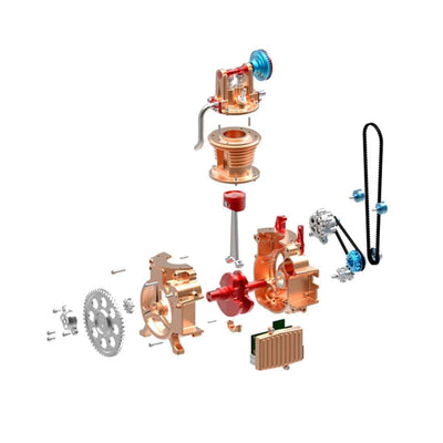 Mini Single Cylinder Engine Model Kit（130Pcs）