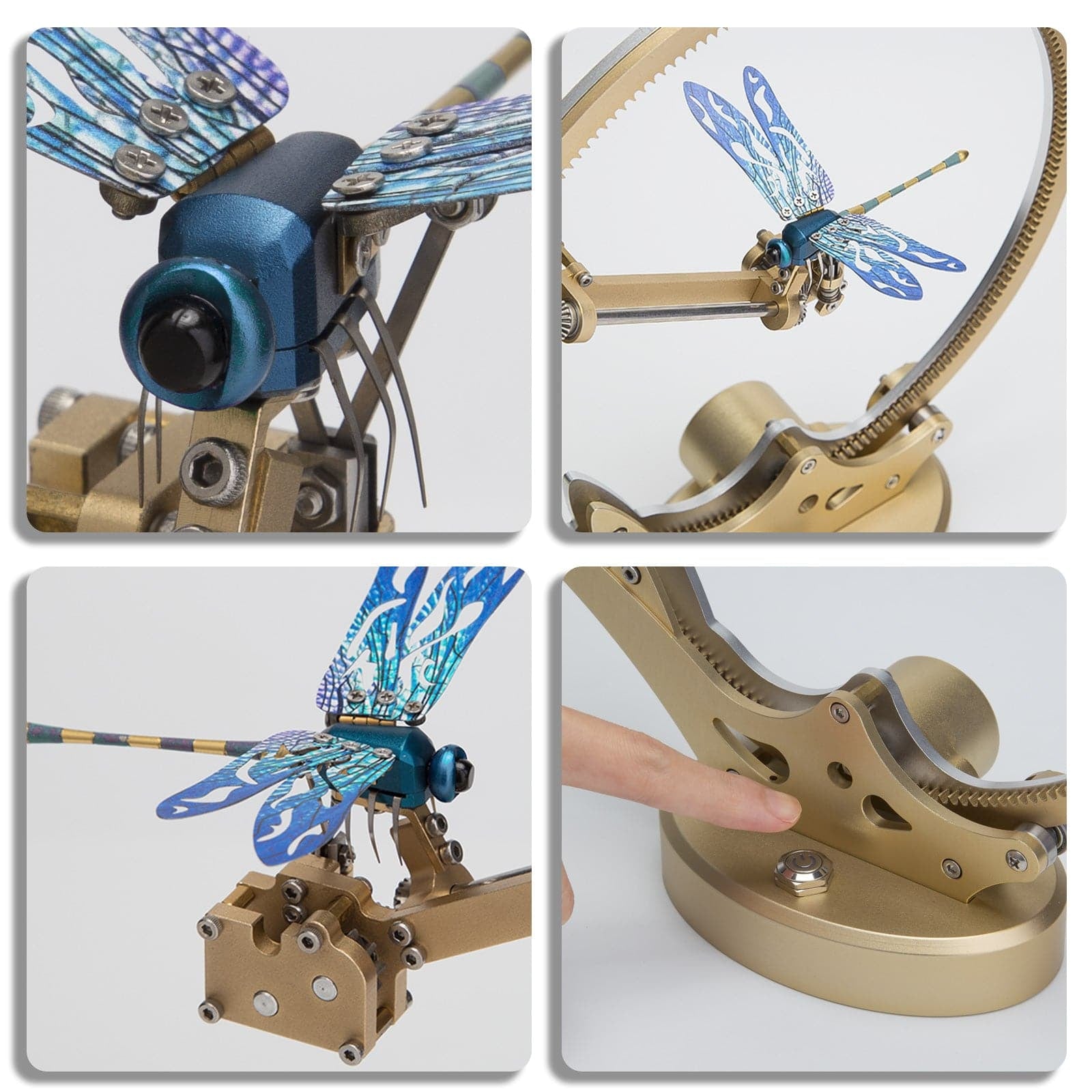 Flying Dragonfly Kinetic Sculpture 3D Metal Model Kits（100Pcs）