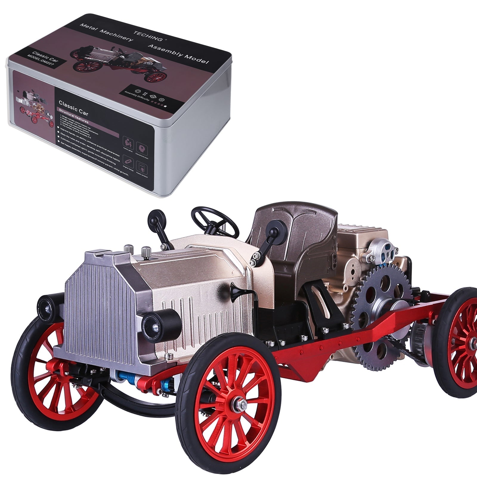 Classic Car Single Cylinder Engine Model Kit（300Pcs）