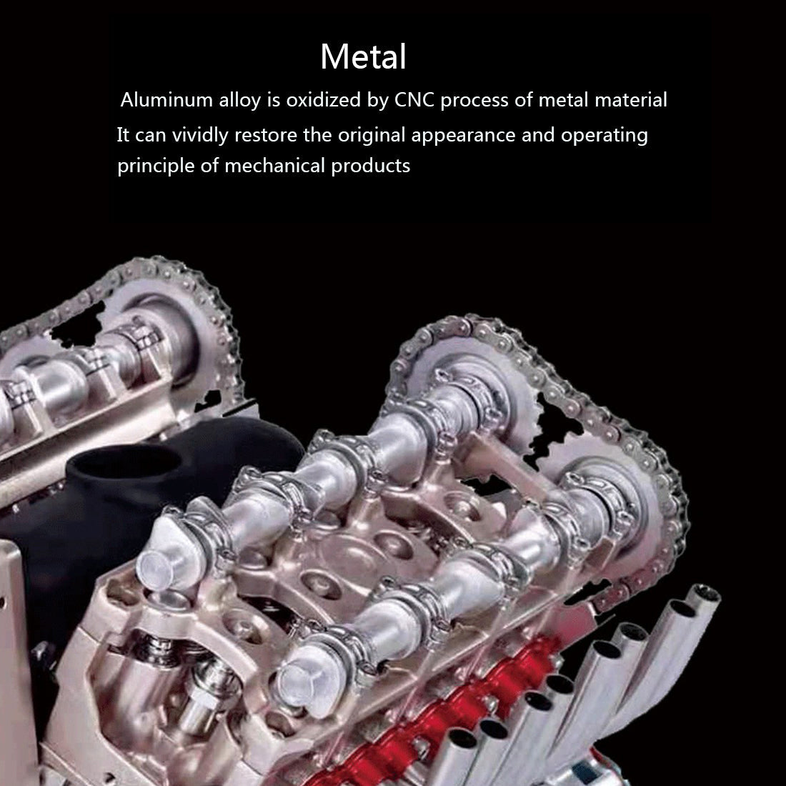 1/3 V8 Engine Model Metal Mechanical Engine Model（500+Pcs）
