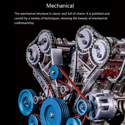 1/3 V8 Engine Model Metal Mechanical Engine Model（500+Pcs）
