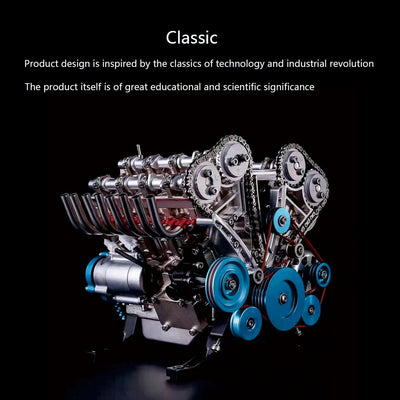 1/3 V8 Engine Model Metal Mechanical Engine Model（500+Pcs）