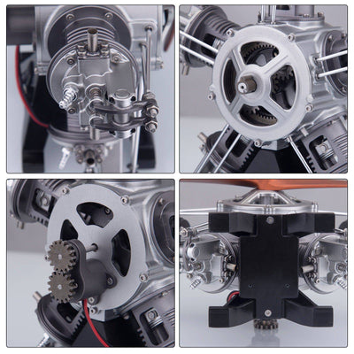 1/6 5-Cylinder Radial Engine Model Kit（230+pcs）