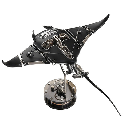 Innovative Mechanical Steampunk Style Manta Ray 3D Metal Model