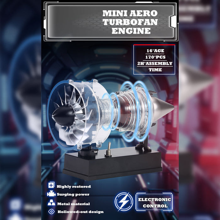 Mini Turbofan Metal Mechanical Engine Kit  (170PCS+)